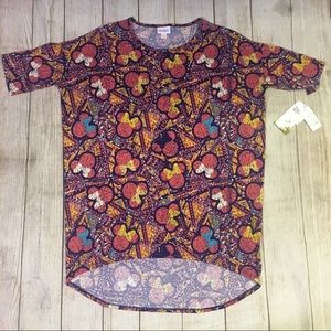 LuLaRoe Disney Print Irma Minnie Mouse Top Size XS
